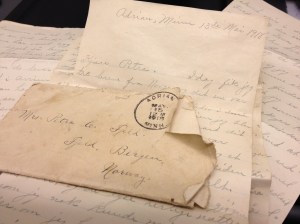 Olufine Fjeld's 1918 letter to her family in Norway. (Photo provided courtesy of Halvor Skurtveit)