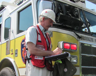 Terry Menge training for disaster response in Minnesota, June 2013. (Photo courtesy of Terry)