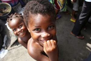 Children visited by Red Cross volunteers during a social mobilization effort for measles in Benin. Photo: American Red Cross/Niki Clark