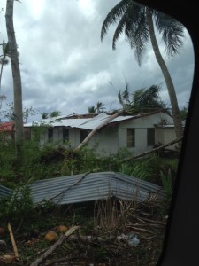 Tin roof & coconut tree