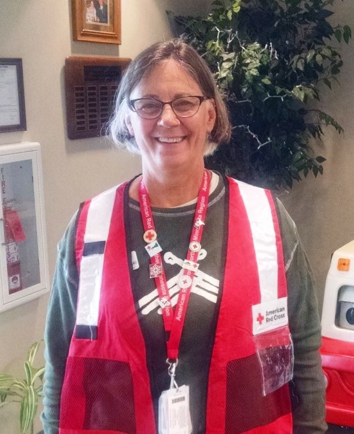 Red Cross volunteer Susan Cebelinski checked in at the Red Cross office in Duluth, Minnesota, on April 6, 2016, before going to Louisiana where she will provide emotional support to people impacted by the flooding. Thank you Susan!