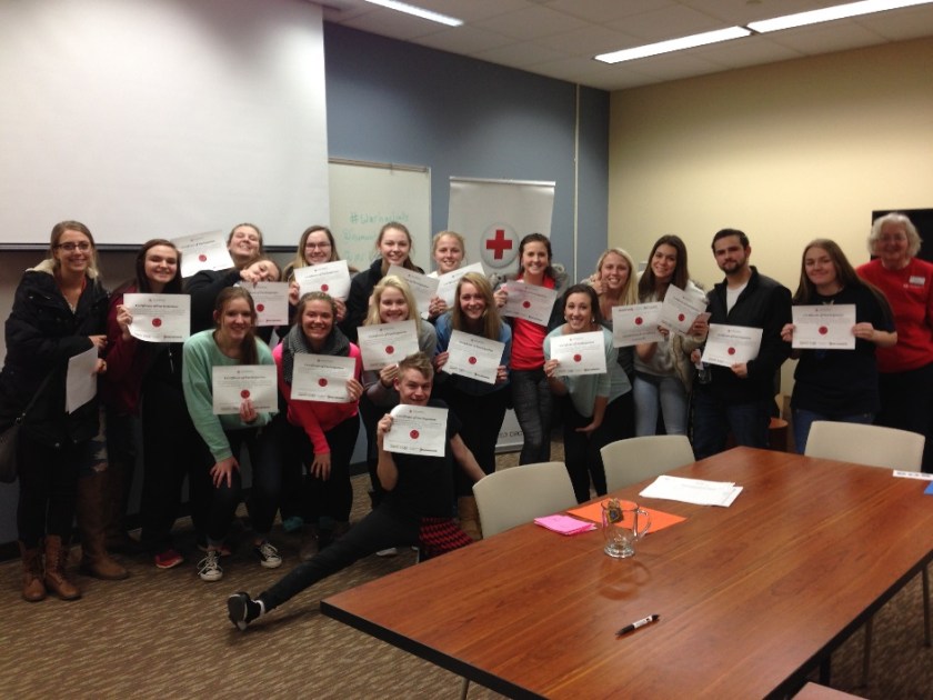 High school students during a Raid Cross training at UWS