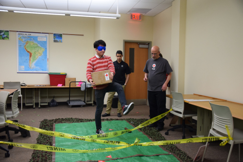 UWS students participating in Raid Cross training.